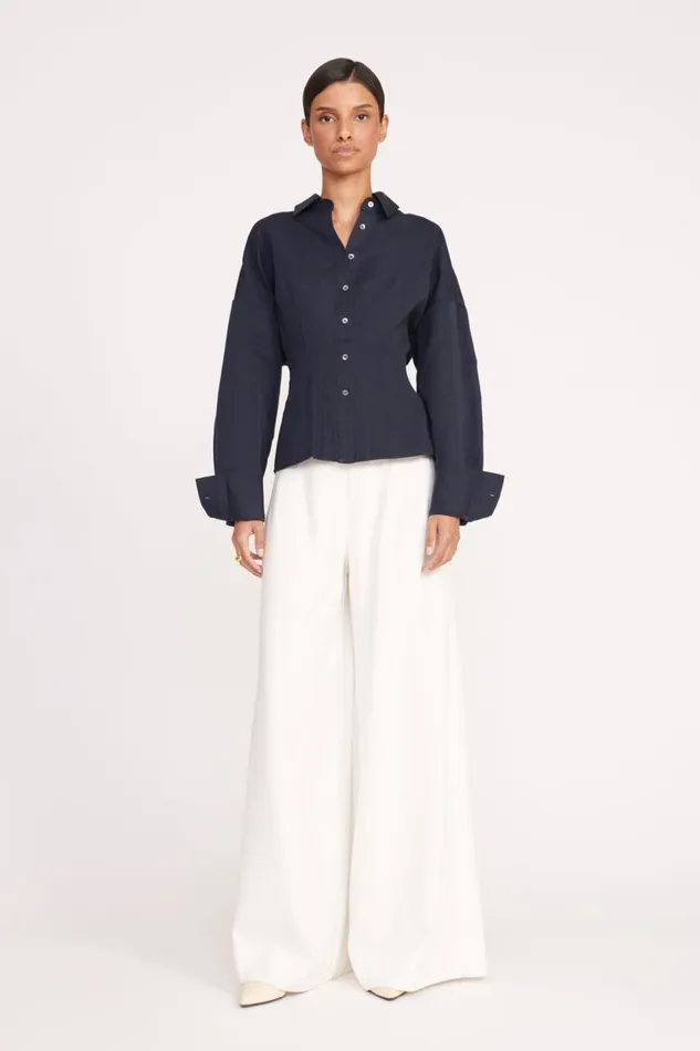 STAUD Tops Women STAUD OPHELIA TOP NAVY STAUD Tops Women STAUD OPHELIA TOP NAVY