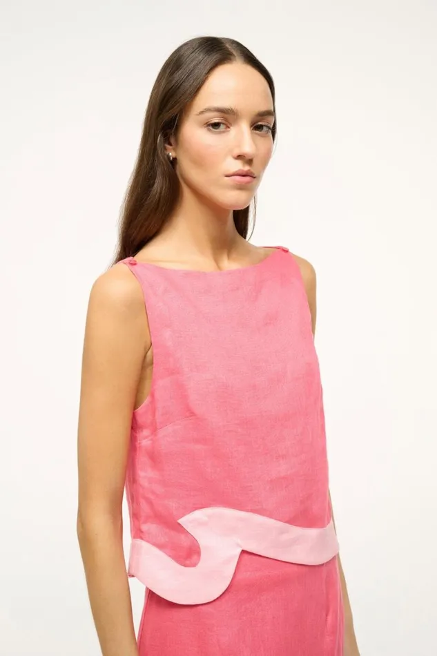 STAUD Tops Women STAUD RAPHAEL TOP CORAL PARADISE PEARL PINK STAUD Tops Women STAUD RAPHAEL TOP CORAL PARADISE PEARL PINK