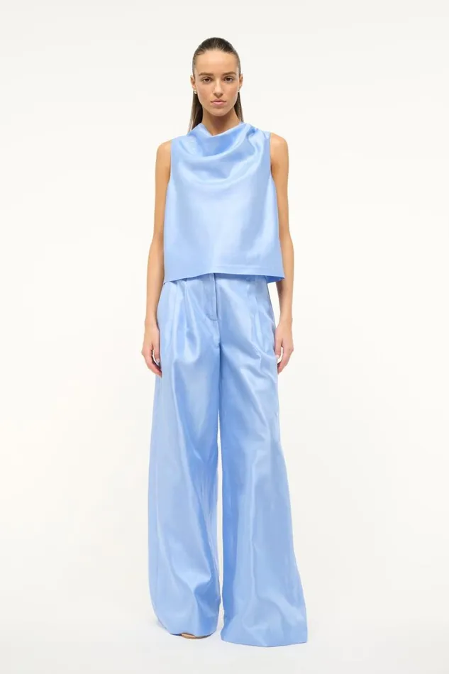 STAUD Tops Women STAUD ROCHELLE TOP PERIWINKLE STAUD Tops Women STAUD ROCHELLE TOP PERIWINKLE
