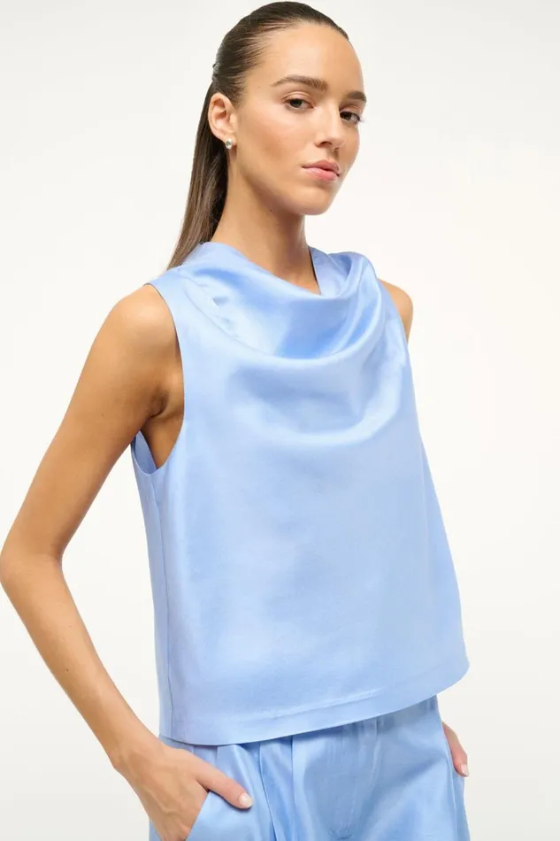 STAUD Tops Women STAUD ROCHELLE TOP PERIWINKLE STAUD Tops Women STAUD ROCHELLE TOP PERIWINKLE