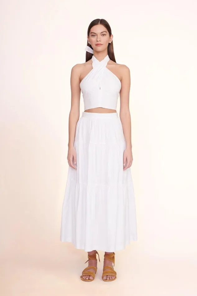 STAUD Tops Women STAUD SMOCKED KAI TOP WHITE STAUD Tops Women STAUD SMOCKED KAI TOP WHITE