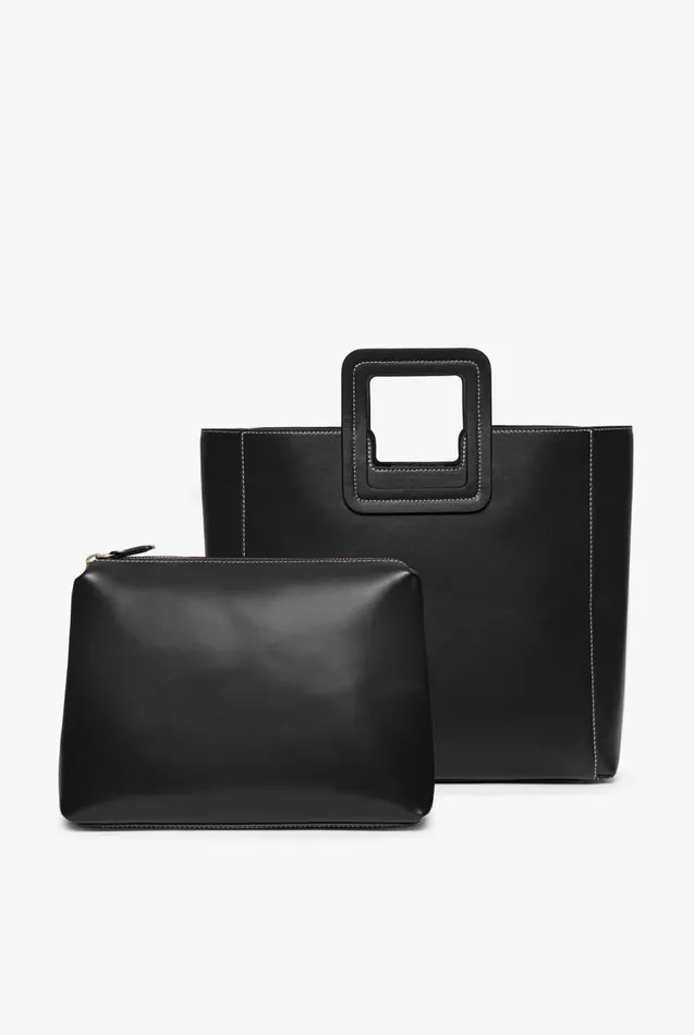 STAUD Totes Women STAUD SHIRLEY LEATHER BAG BLACK STAUD Totes Women STAUD SHIRLEY LEATHER BAG BLACK