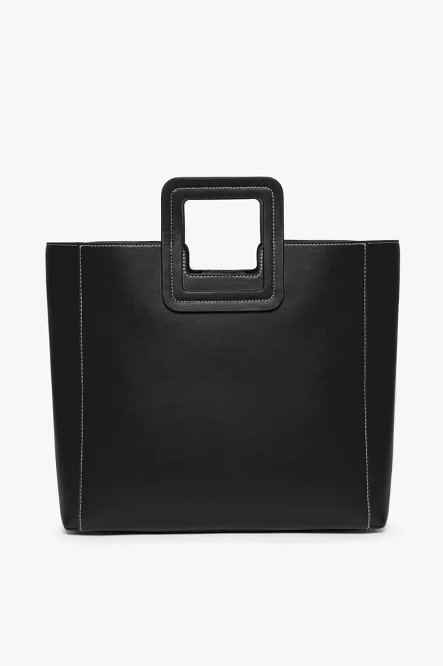 STAUD Totes Women STAUD SHIRLEY LEATHER BAG BLACK STAUD Totes Women STAUD SHIRLEY LEATHER BAG BLACK