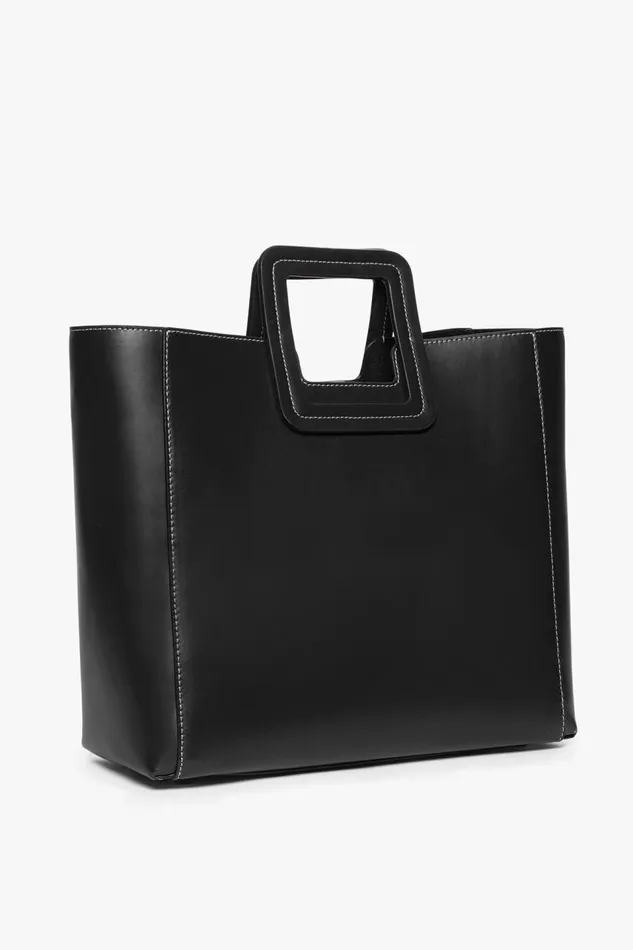 STAUD Totes Women STAUD SHIRLEY LEATHER BAG BLACK STAUD Totes Women STAUD SHIRLEY LEATHER BAG BLACK