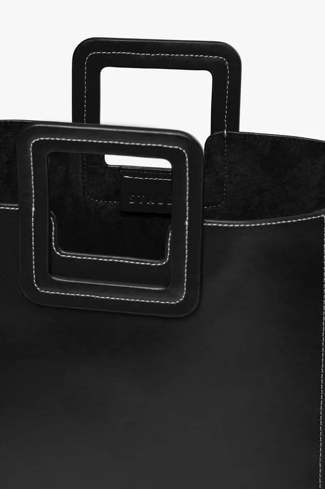 STAUD Totes Women STAUD SHIRLEY LEATHER BAG BLACK STAUD Totes Women STAUD SHIRLEY LEATHER BAG BLACK