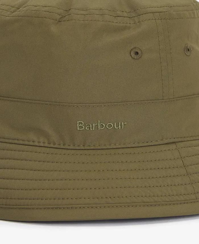 Summer Poppy Showerproof Bucket Hat Army Green Women Barbour Hats