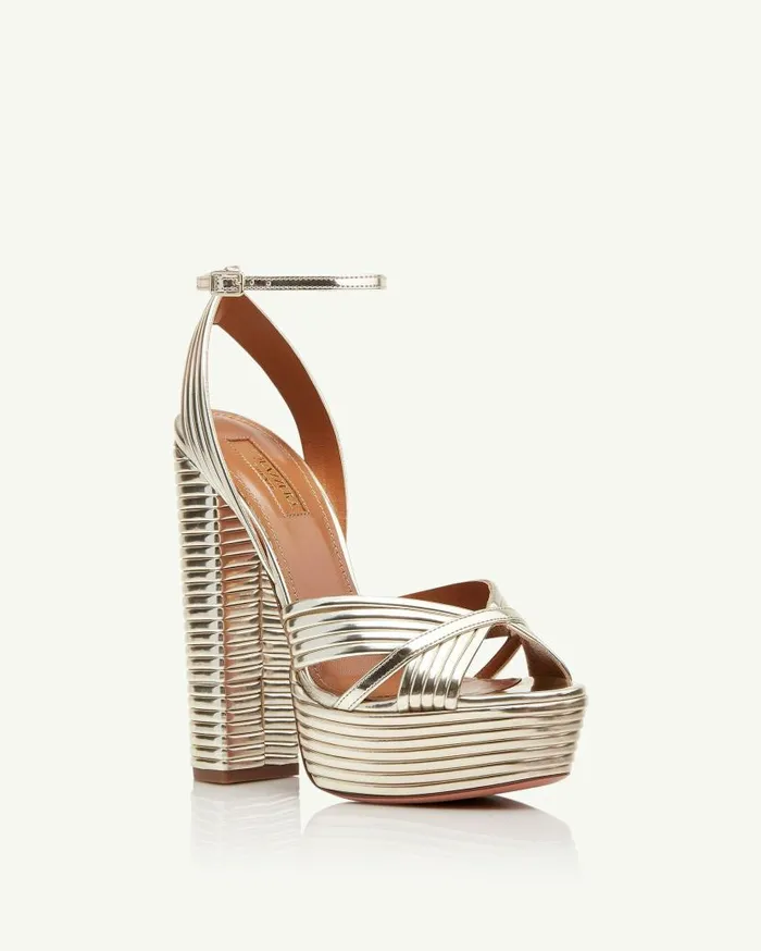 Sundance Plateau 140 Gold Women Aquazzura Platforms