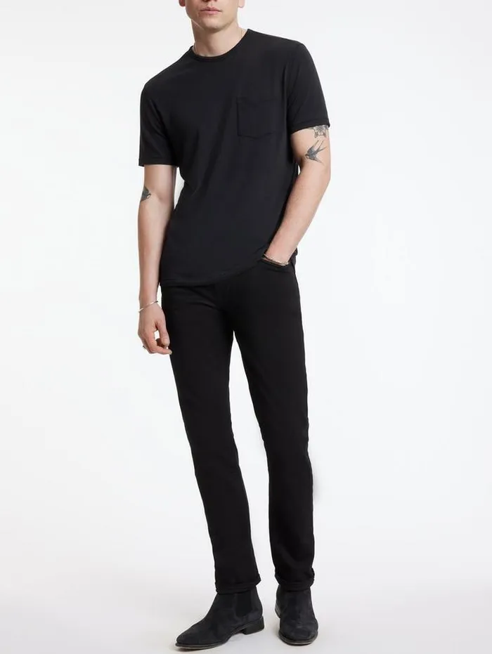 TShirts Men John Varvatos BOND BURNOUT TSHIRT Black