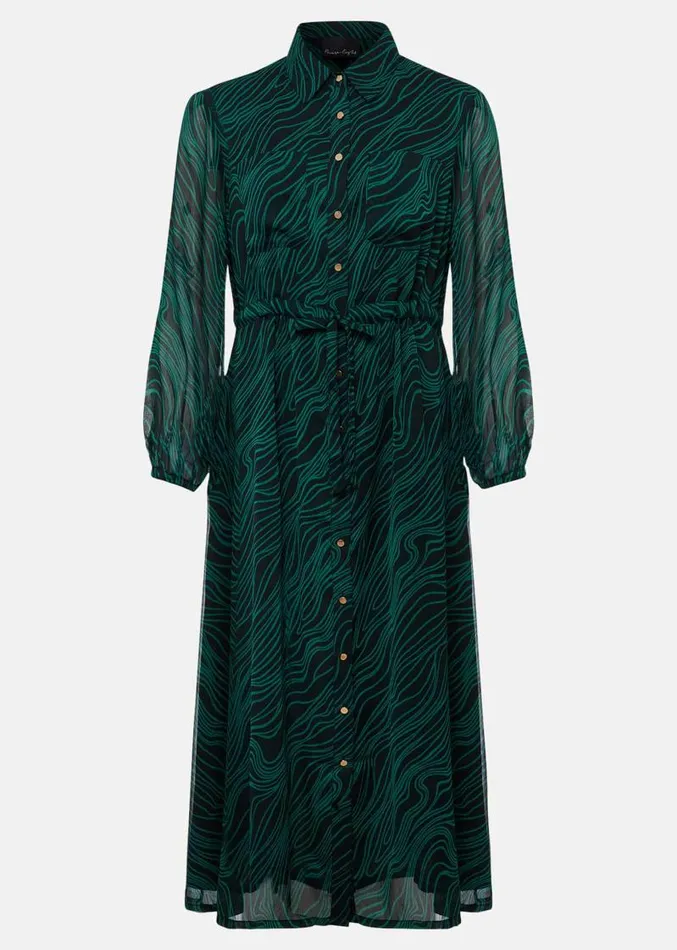 Tana Swirl Chiffon Midi Dress Dark Greenlight Green Women Phase Eight Dresses Tana Swirl Chiffon Midi Dress Dark Greenlight Green Women Phase Eight Dresses