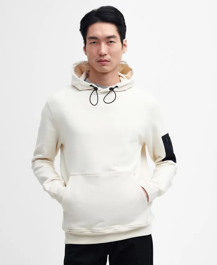 Tempo Hoodie Dove Grey Men Barbour Hoodies and Sweatshirts