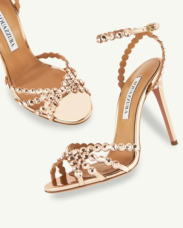 Tequila Sandal 105 Gold Women Aquazzura Essentials Tequila Sandal 105 Gold Women Aquazzura Essentials