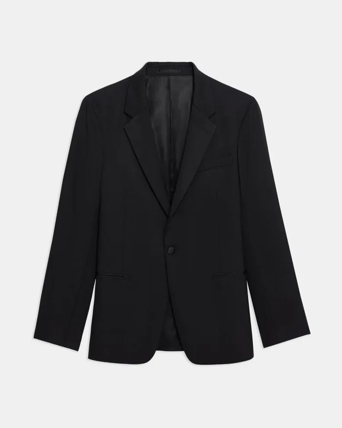 Theory Blazers Jackets Chambers Tuxedo Blazer In Stretch Wool Black 8211 Men