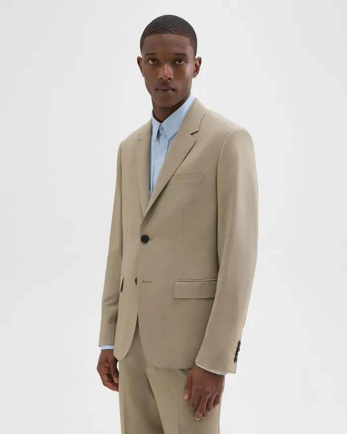 Theory Blazers Jackets Virgin Wool TwoButton Blazer Light Quarry 8211 Men
