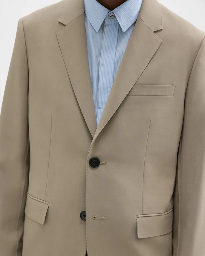 Theory Blazers Jackets Virgin Wool TwoButton Blazer Light Quarry 8211 Men