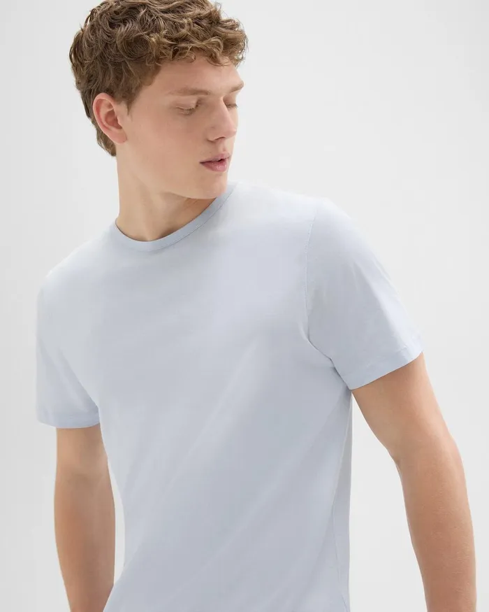Theory Tshirts Polos Precise Tee In Luxe Cotton Jersey Skylight 8211 Men