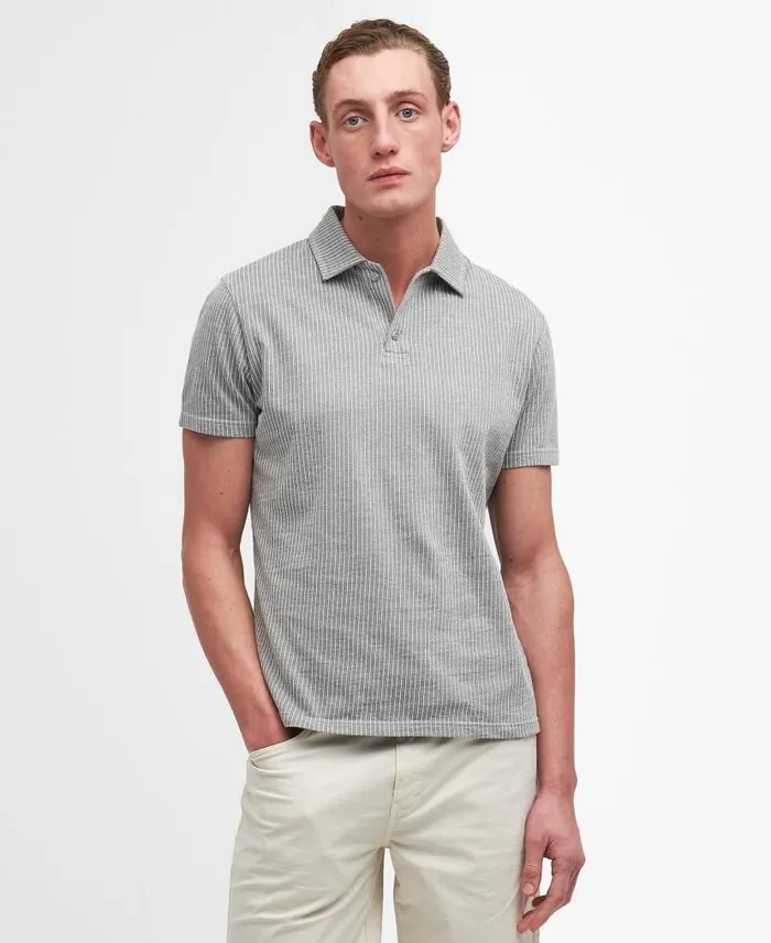 Tickhill Striped ShortSleeved Polo Shirt Rainy Day Men Barbour Polo Shirts