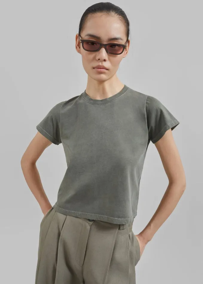 Tops Women The Frankie Shop Dollie Tee 8211 Khaki