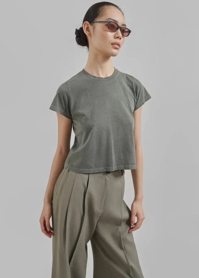 Tops Women The Frankie Shop Dollie Tee 8211 Khaki