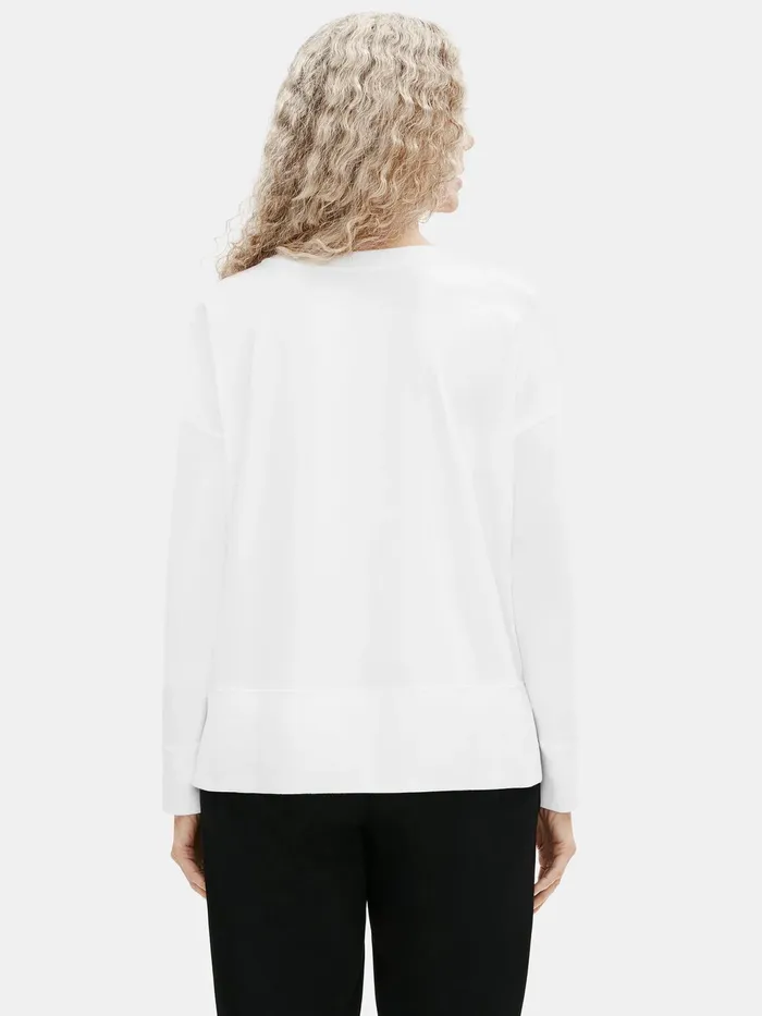 Traceable Cotton Jersey Crew Neck BoxTop White Women Eileen Fisher Tops and Tees
