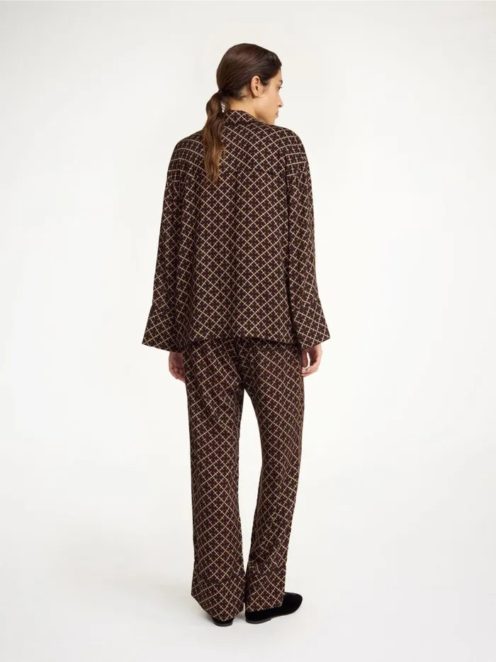 Trousers Women By Malene Birger Ameliano WideLeg Trousers Signature Flower