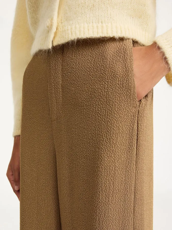 Trousers Women By Malene Birger Campione WideLeg Trousers Light Brown