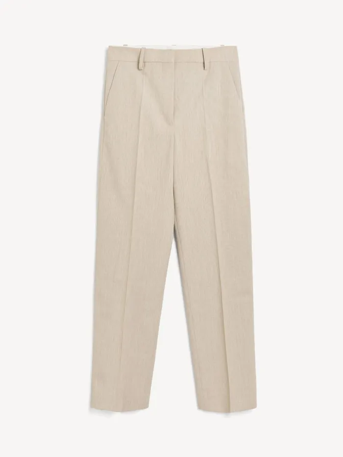 Trousers Women By Malene Birger Igda StraightLeg Trousers Beige Melange