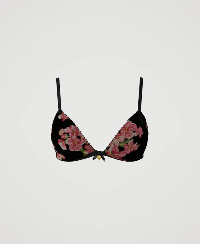 Twinset Dvor Velvet Triangle Bra Multicolour Blooming Women Underwear And Nightwear Twinset Dvor Velvet Triangle Bra Multicolour Blooming Women Underwear And Nightwear