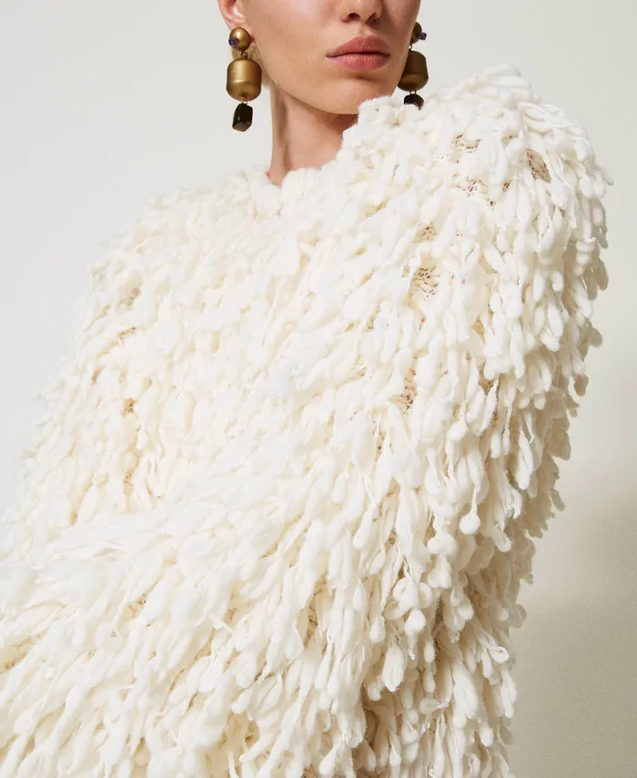 Twinset Elizabeth039 Boucl Knit Jacket White Snow Women Jackets And Outerwear Twinset Elizabeth039 Boucl Knit Jacket White Snow Women Jackets And Outerwear