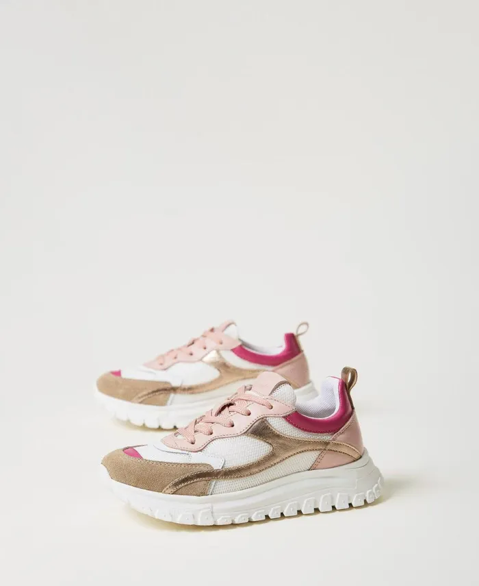 Twinset Running Trainers With Coloured Inserts Multicolour Sweet Roseflamingo Pinkhempice Girl Twinset Running Trainers With Coloured Inserts Multicolour Sweet Roseflamingo Pinkhempice Girl