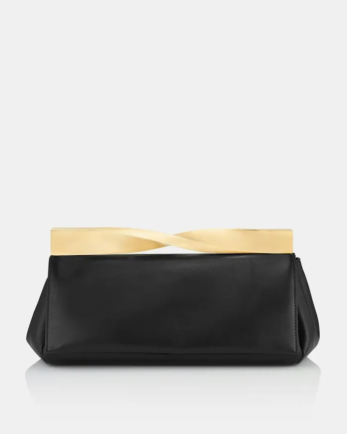 Twist Clutch Black Women Aquazzura Clutch Bags Twist Clutch Black Women Aquazzura Clutch Bags
