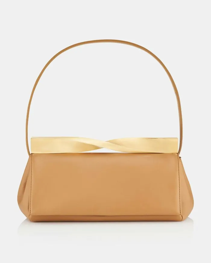 Twist Clutch Brown Women Aquazzura Clutch Bags Twist Clutch Brown Women Aquazzura Clutch Bags