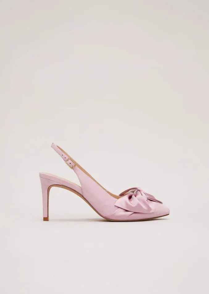 Twist Front Slingback Shoes Pink Women Phase Eight Occasion Shoes