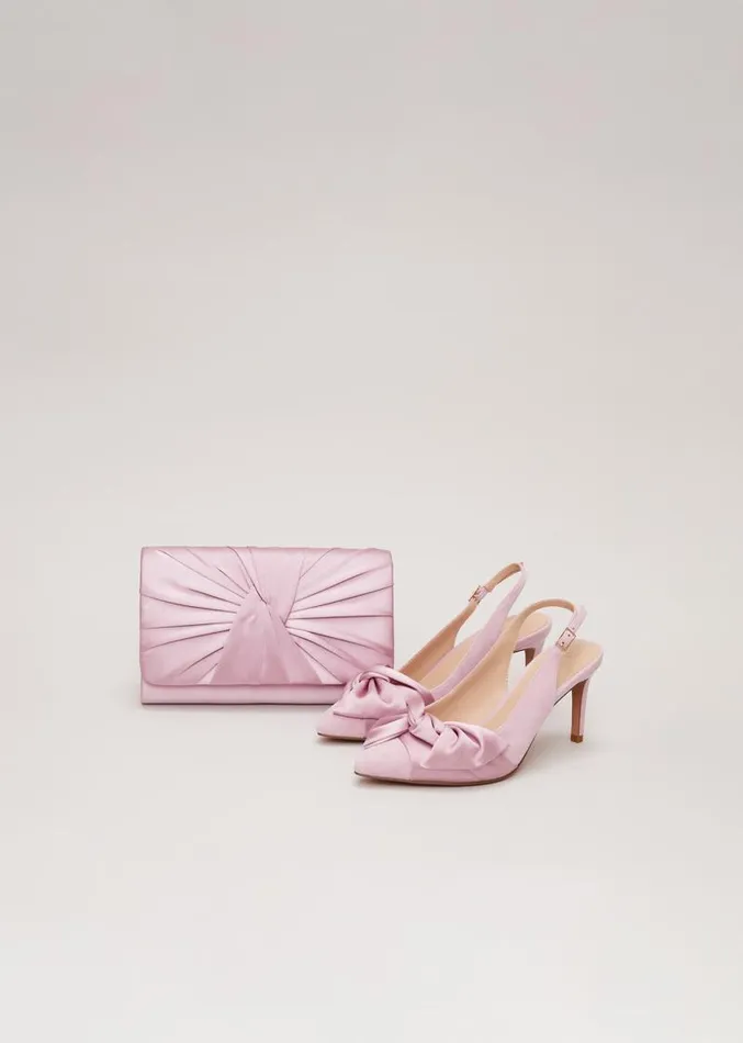 Twist Front Slingback Shoes Pink Women Phase Eight Occasion Shoes