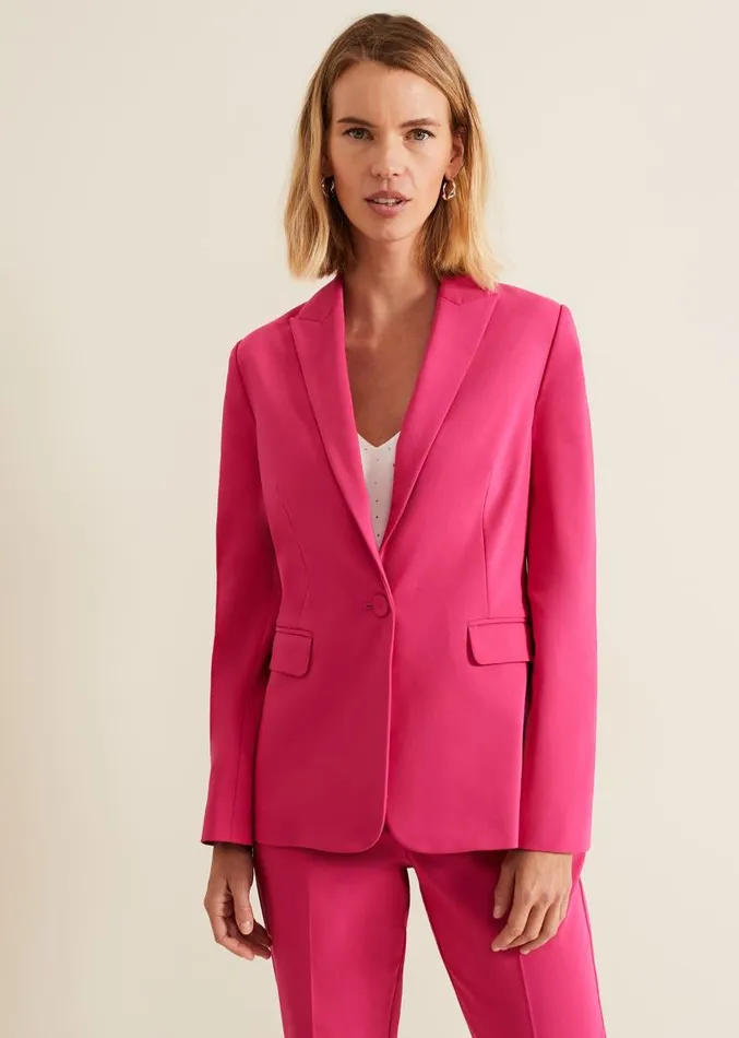 Ulrica Fitted Suit Jacket Hot Pink Women Phase Eight Jackets