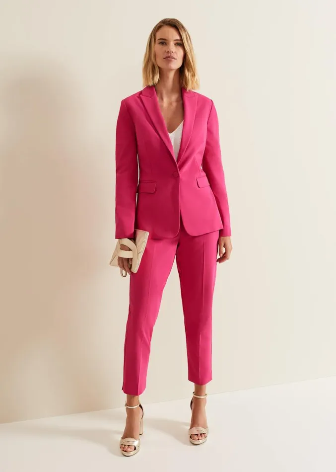 Ulrica Fitted Suit Jacket Hot Pink Women Phase Eight Jackets