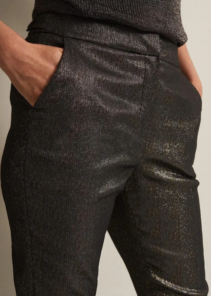Ulrica Shimmer Straight Leg Trousers Metallic Women Phase Eight Trousers