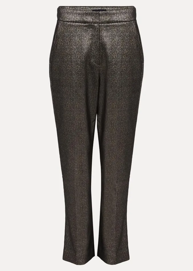 Ulrica Shimmer Straight Leg Trousers Metallic Women Phase Eight Trousers