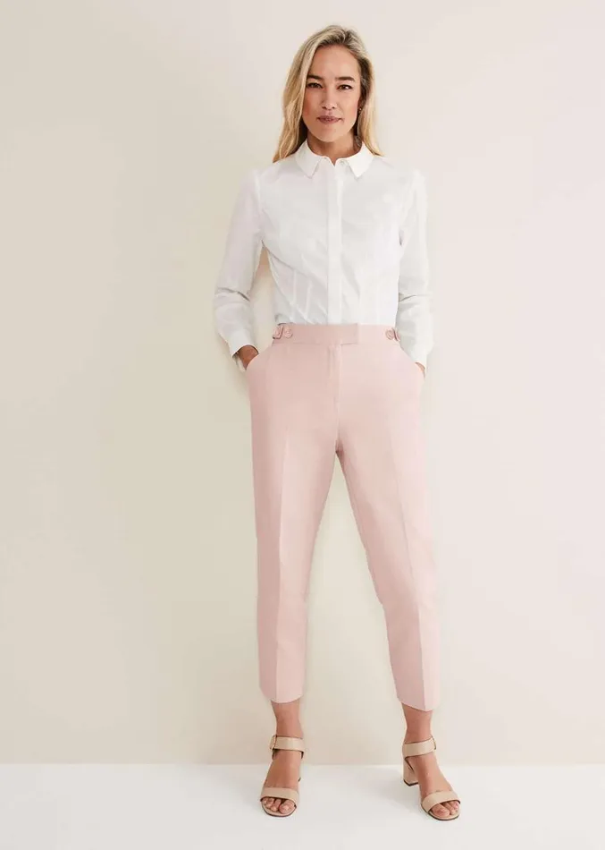 Ulrica Straight Leg Trousers Pale Pink Women Phase Eight Trousers