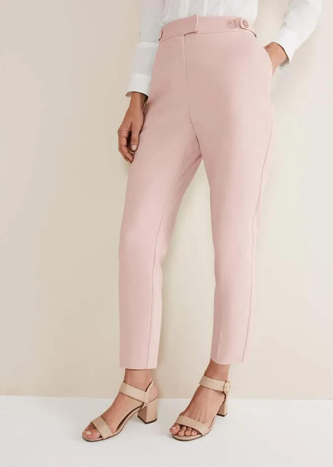 Ulrica Straight Leg Trousers Pale Pink Women Phase Eight Trousers
