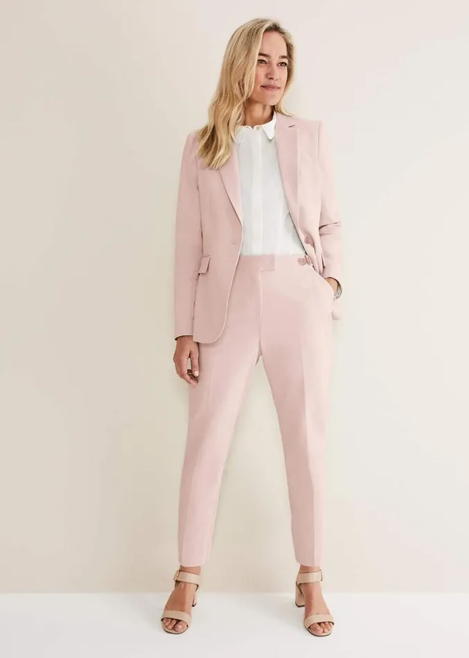 Ulrica Straight Leg Trousers Pale Pink Women Phase Eight Trousers