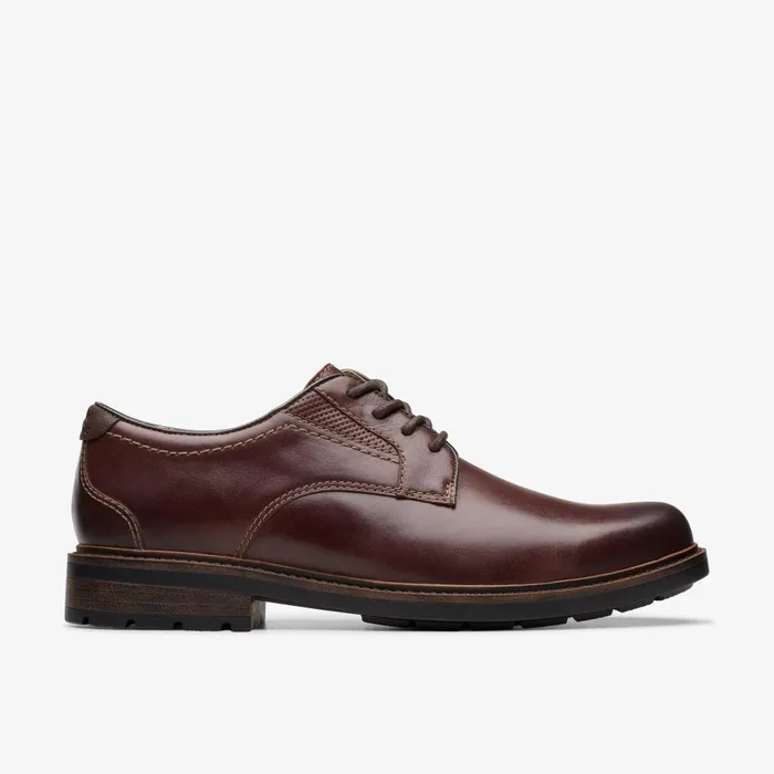 Un Shire Low Brown Leather Men Clarks Casual Dress Shoes