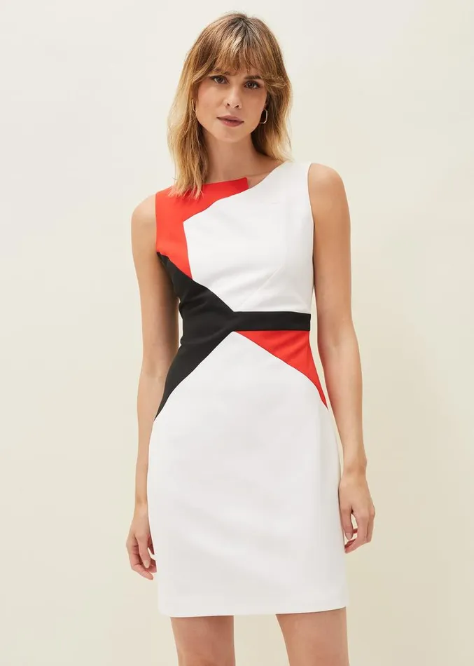 Valarie Colourblock Dress Multicoloured Women Phase Eight Dresses