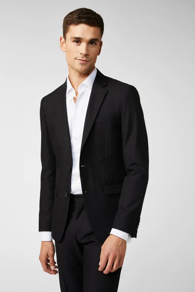 Van Laack Blazers Men Wool Jacket Slim Fit Black