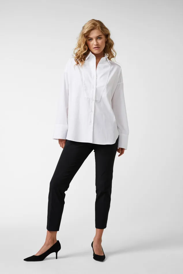 Van Laack Business Blouses Women Oversized Shirt Blouse With A Pliss Van Laack Business Blouses Women Oversized Shirt Blouse With A Pliss
