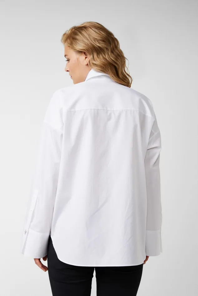 Van Laack Business Blouses Women Oversized Shirt Blouse With A Pliss Van Laack Business Blouses Women Oversized Shirt Blouse With A Pliss