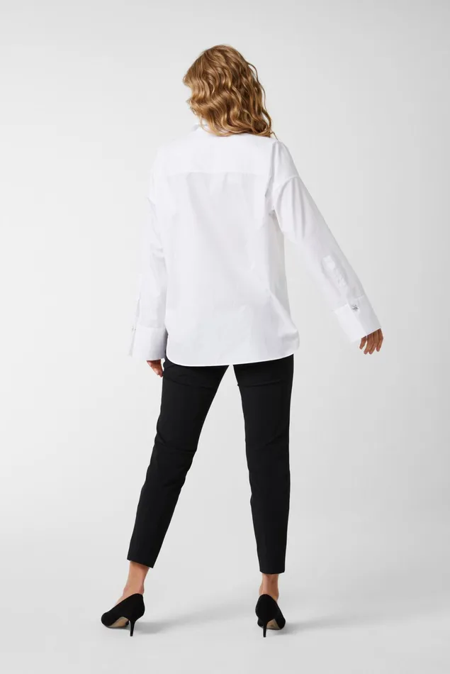 Van Laack Business Blouses Women Oversized Shirt Blouse With A Pliss Van Laack Business Blouses Women Oversized Shirt Blouse With A Pliss