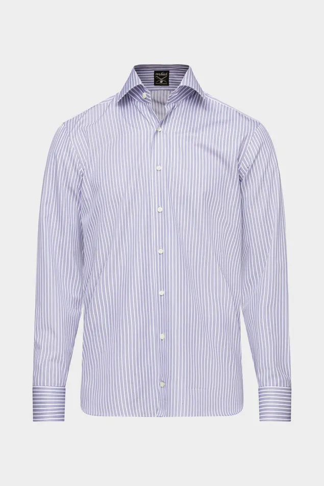 Van Laack Business Shirts Men FineTwill Striped Sartorial Shirt Blue