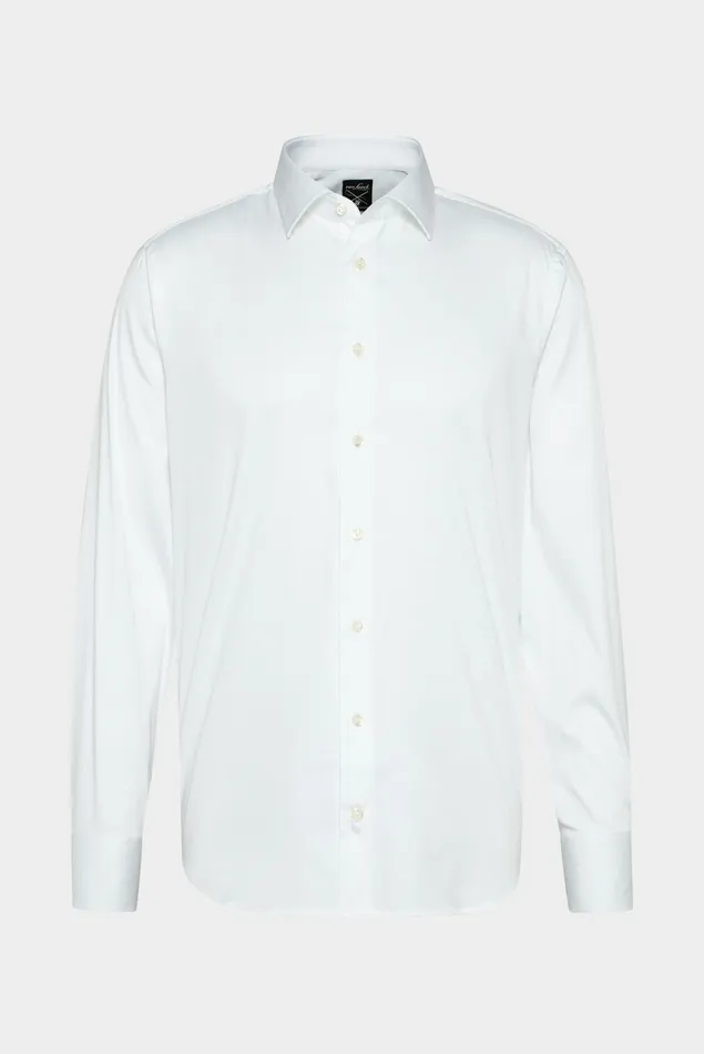 Van Laack Business Shirts Men Plain Cotton Stretch Poplin Shirt Van Laack Business Shirts Men Plain Cotton Stretch Poplin Shirt