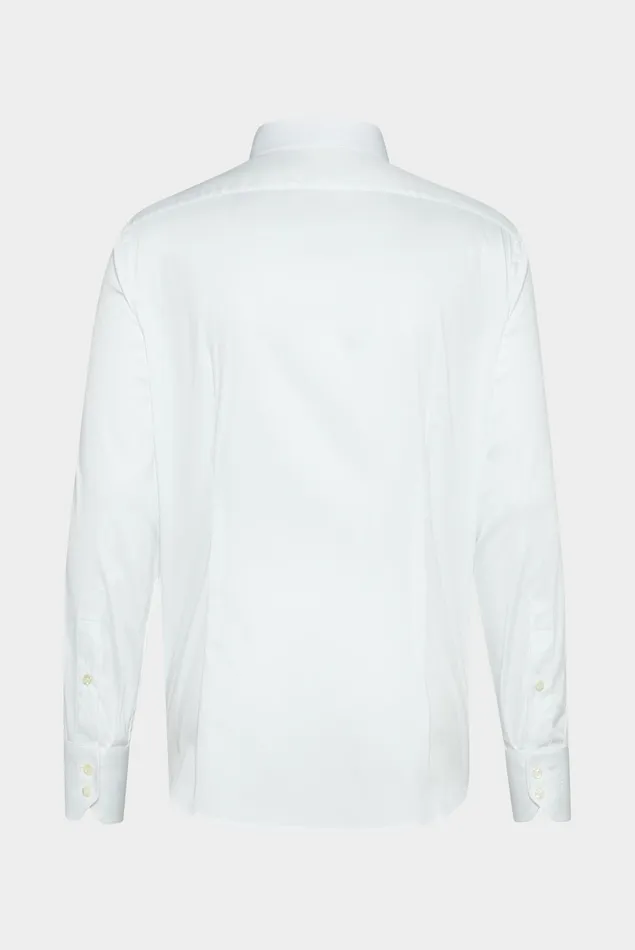 Van Laack Business Shirts Men Plain Cotton Stretch Poplin Shirt Van Laack Business Shirts Men Plain Cotton Stretch Poplin Shirt