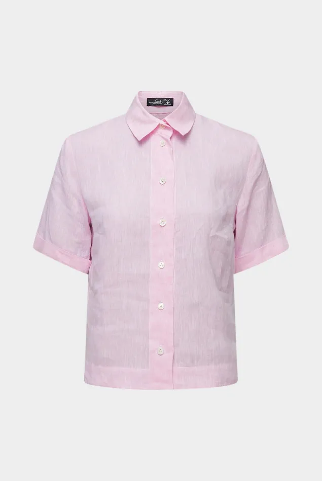 Van Laack Casual Blouses Women Airy Boxy Shirt Blouse Rose